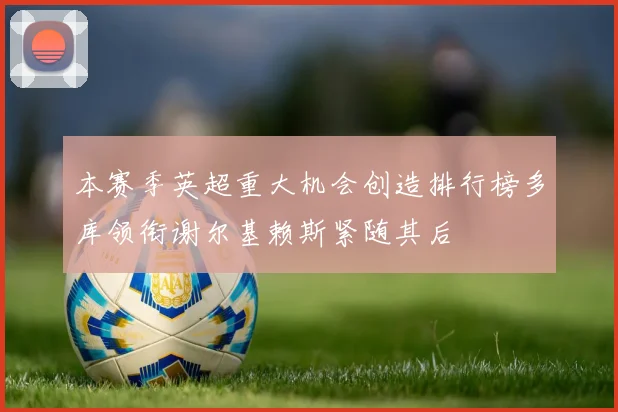 本赛季英超重大机会创造排行榜多库领衔谢尔基赖斯紧随其后